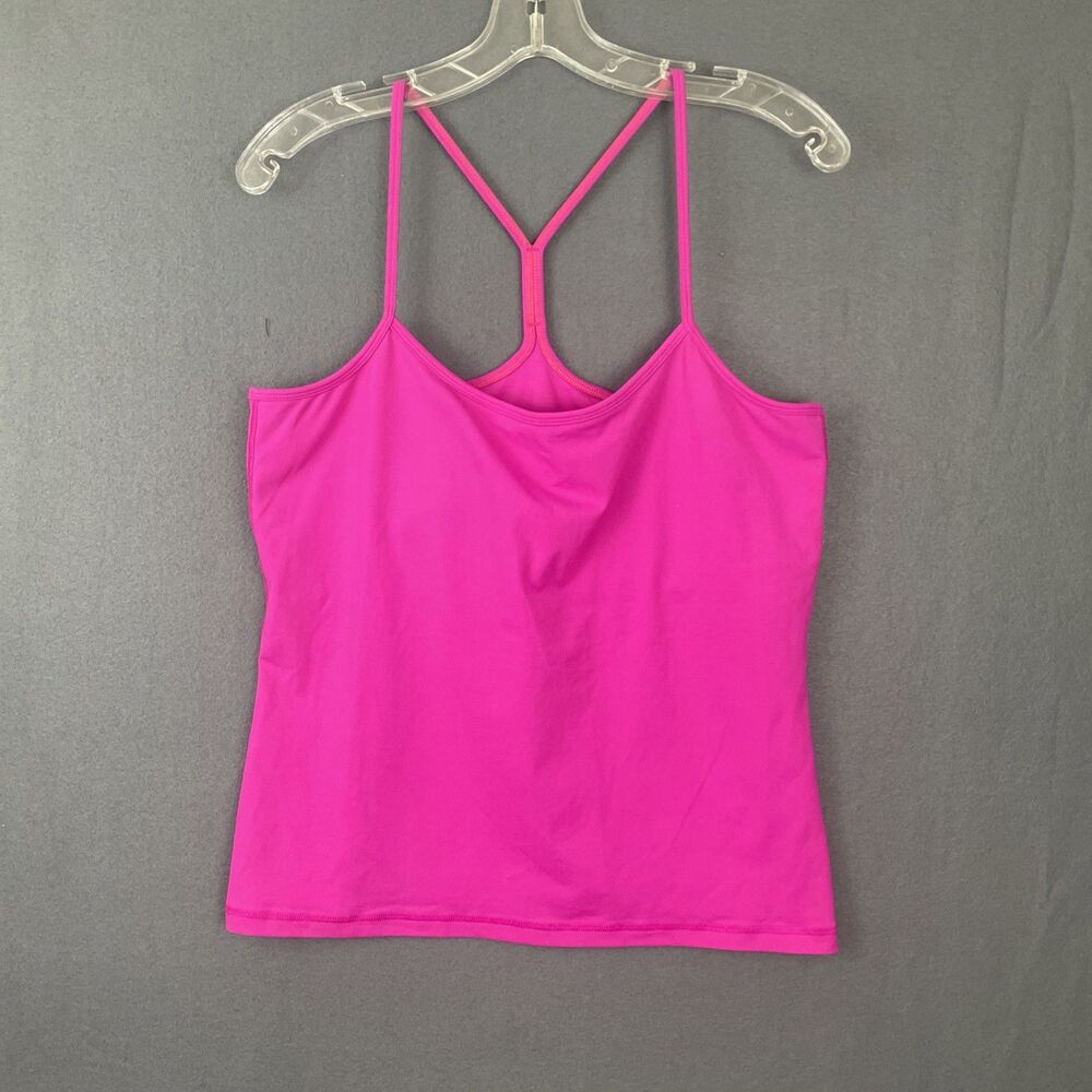 Cory Vines Women's Sz XL Magenta Racer back Tank Top Shelf Bra